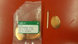 Emailieren: 9 Kupferrohlinge Anhänger Oval