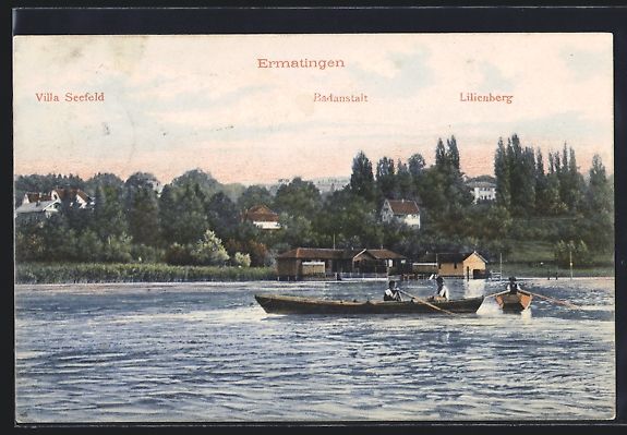 Ansichtskarten: Ermatingen, Villa Seefeld, Badeanstalt,  – Gebraucht aus Berlin von bartko-reher