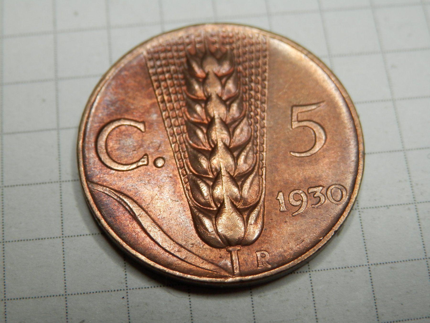 Tutti le monete: Italien 5 Centesimi, 1930 – Usato da Weiach venduto da weiach81