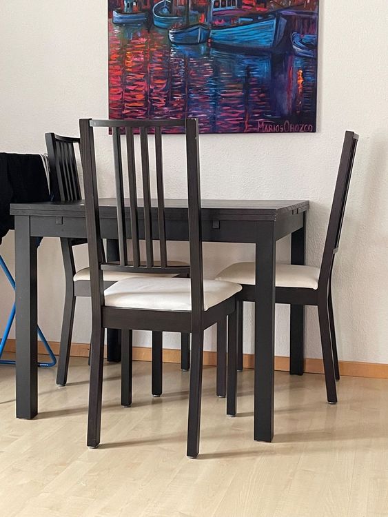 IKEA Ekedalen Esstisch, gebraucht, inkl. 4 Stühle Kaufen auf Ricardo