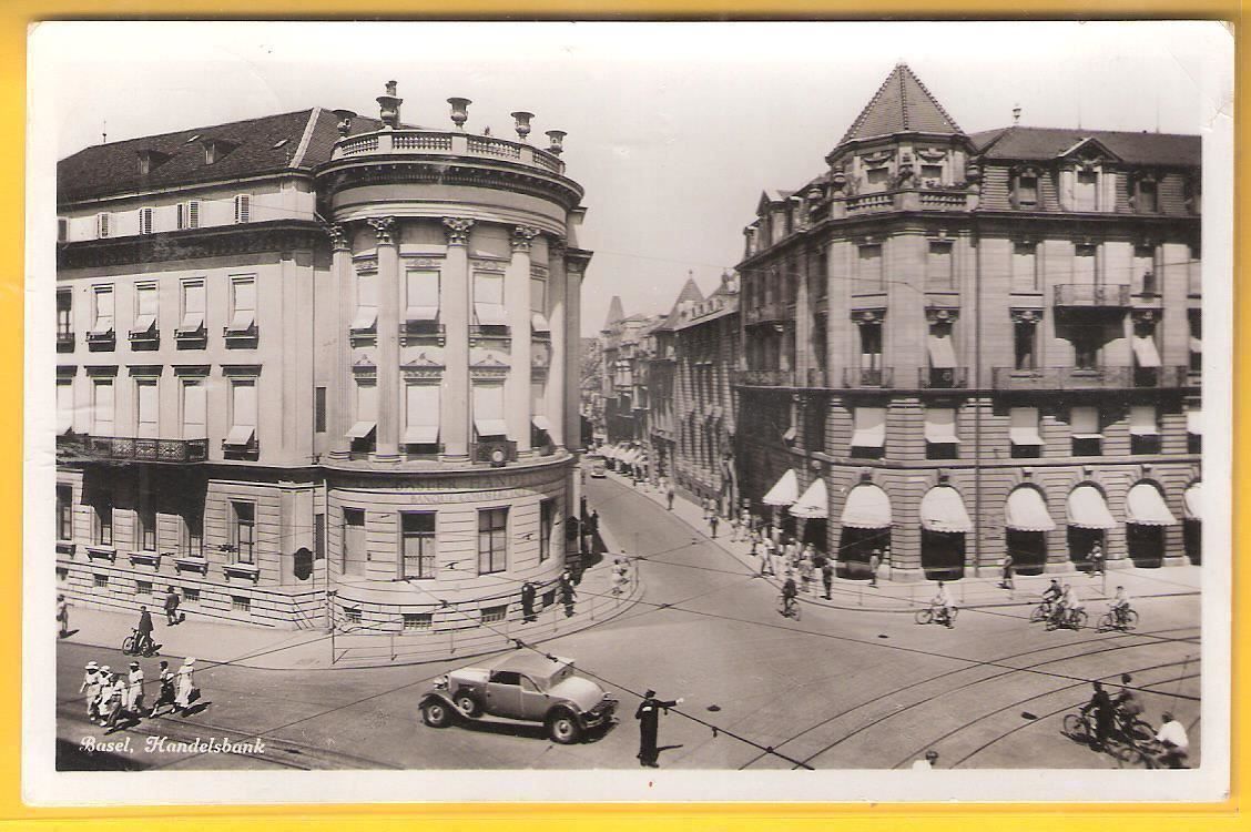 Cartoline postali: 9. 2.41? Basel Handelsbanksitz/Oldtimer – Usato da Zürich venduto da Hagliweg 1