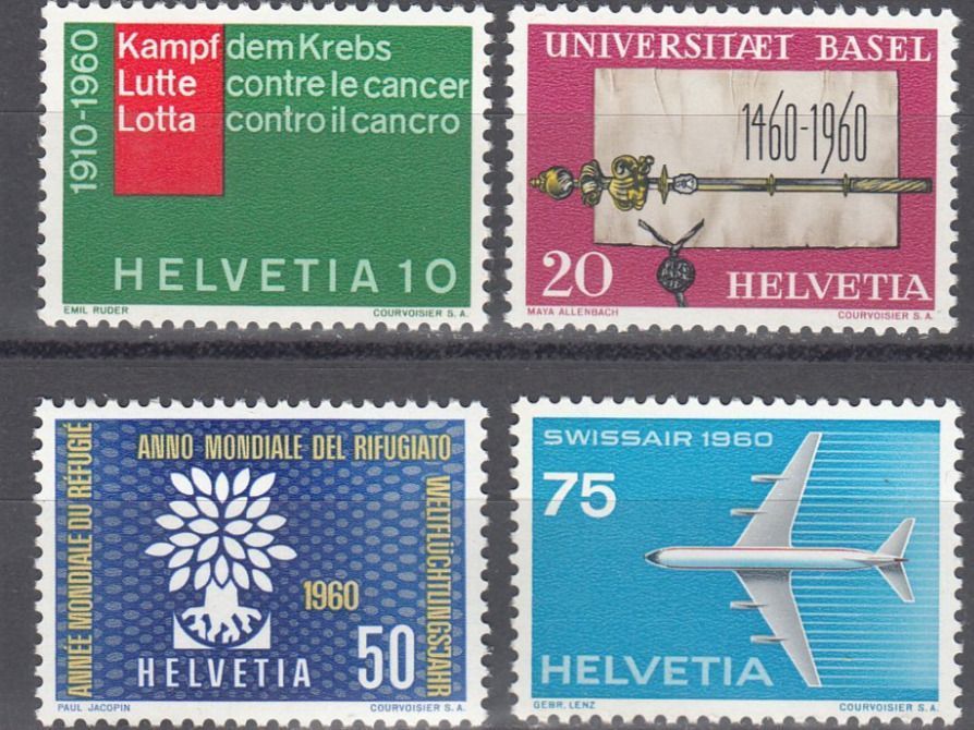 Tutti i francobolli: SBK 351 - 354 postfrisch – Usato da Bürglen TG venduto da StampGraf