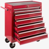 Arebos Werkzeugwagen 7 Fächer rot