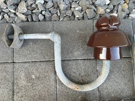 Wunderschöner Porzellan Isolator Glöggli mit Haken Strommast