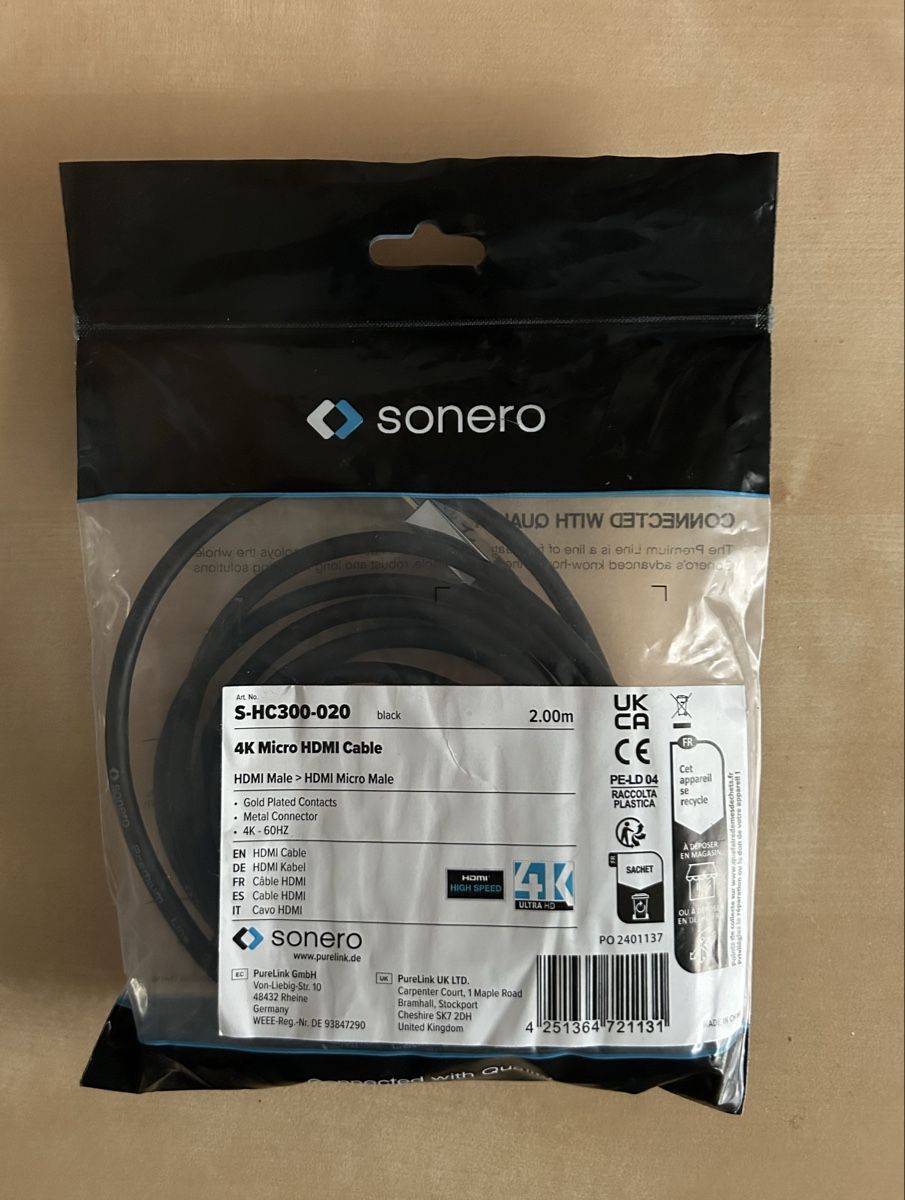 Cavi: Sonero Kabel Micro-HDMI (HDMI-D) - HDMI, 2m – Nuovo (secondo la descrizione) da Rümlang venduto da L.B.S