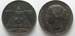 Medaillen EXPO UNIVERSELLE 1855 EUGENIE etain p. CAQUE 50mm