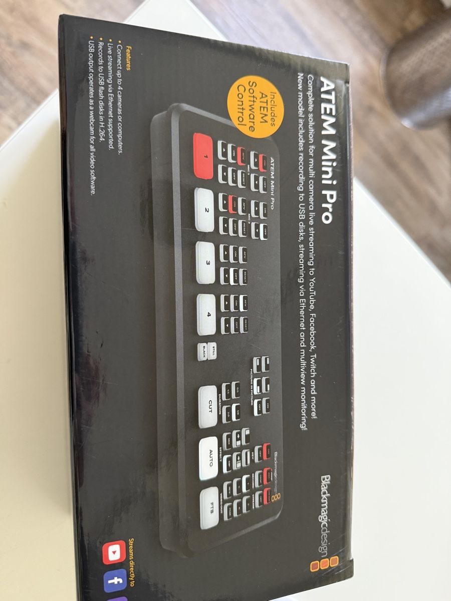 Blackmagic Console di mixaggio: Blackmagicdesig Atem Mini Pro – Nuovo e nell'imballaggio originale da Schlatt TG venduto da lichtundton