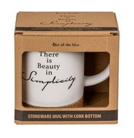 Neuwertige Tasse mit Korkboden Simplicity
