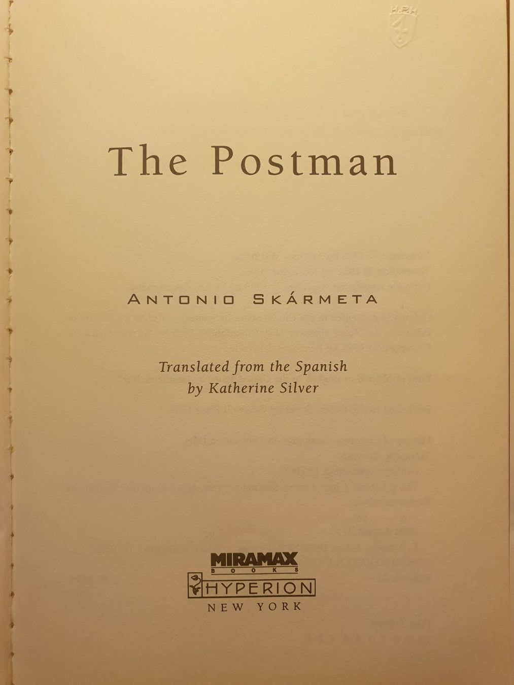 Libri: The Postman - Antonio Skramenta – Usato da Zürich venduto da loosebone 2