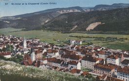 Ansichtskarte St-Imier und Chasseral gelaufen 1918