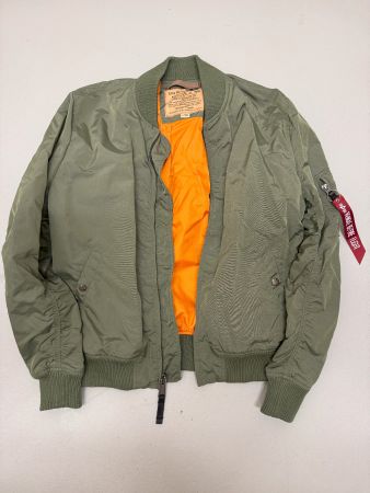 Alpha Industries MA‑1 Bomberjacke L Sage Green – neuwertig