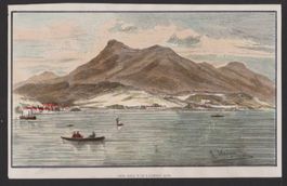 alte Xylographie Ansicht Luzern gegen Lido Seeburg Hermitage