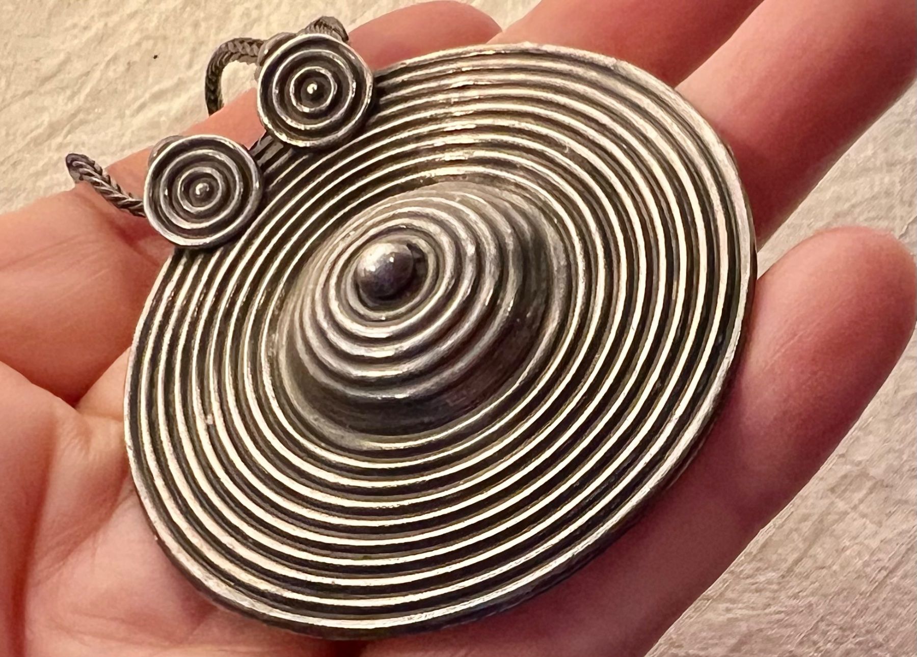 Catenine: Ancien collier, argent 800, Inde, pendentif et chaîne – Usato da Genève venduto da DELIRBEADS 7