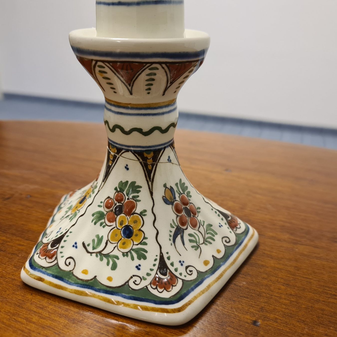 Portacandele: Schöner Kerzenständer Delfa handgemalt – Usato da Liestal venduto da tower01 2