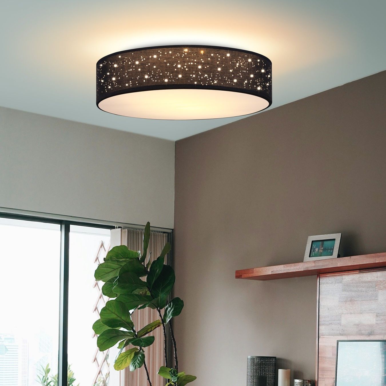 Kronleuchter & Deckenlampen: Deckenlampe Schwarz - Sternenglitzer – Neu und originalverpackt aus Winterthur von aredo 8