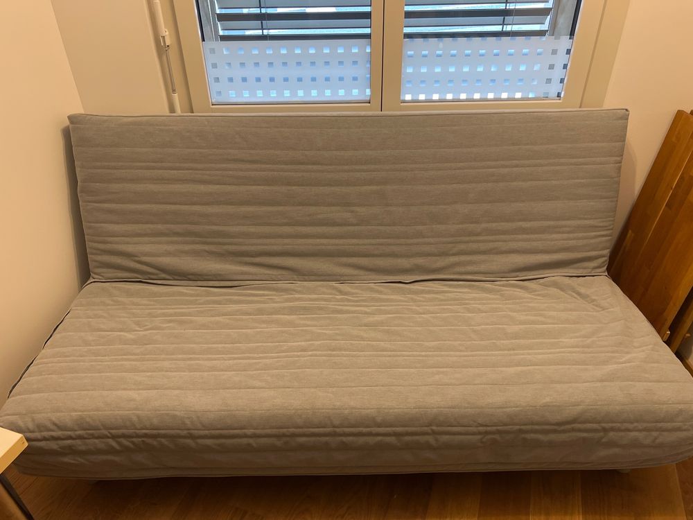 Dagra Bezug Für Beddinge 3er Bettsofa - Gesteppter Turquoise Bezug Streifendesign