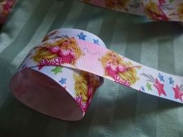 Grosgrainband Barbie mit Sternen 4,50 m