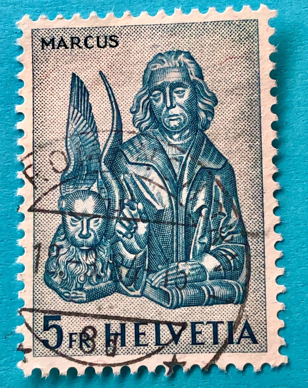 Tutti i francobolli: Nr.382 Evangelisten Markus Stempel     – Usato da Aarau venduto da Billa007