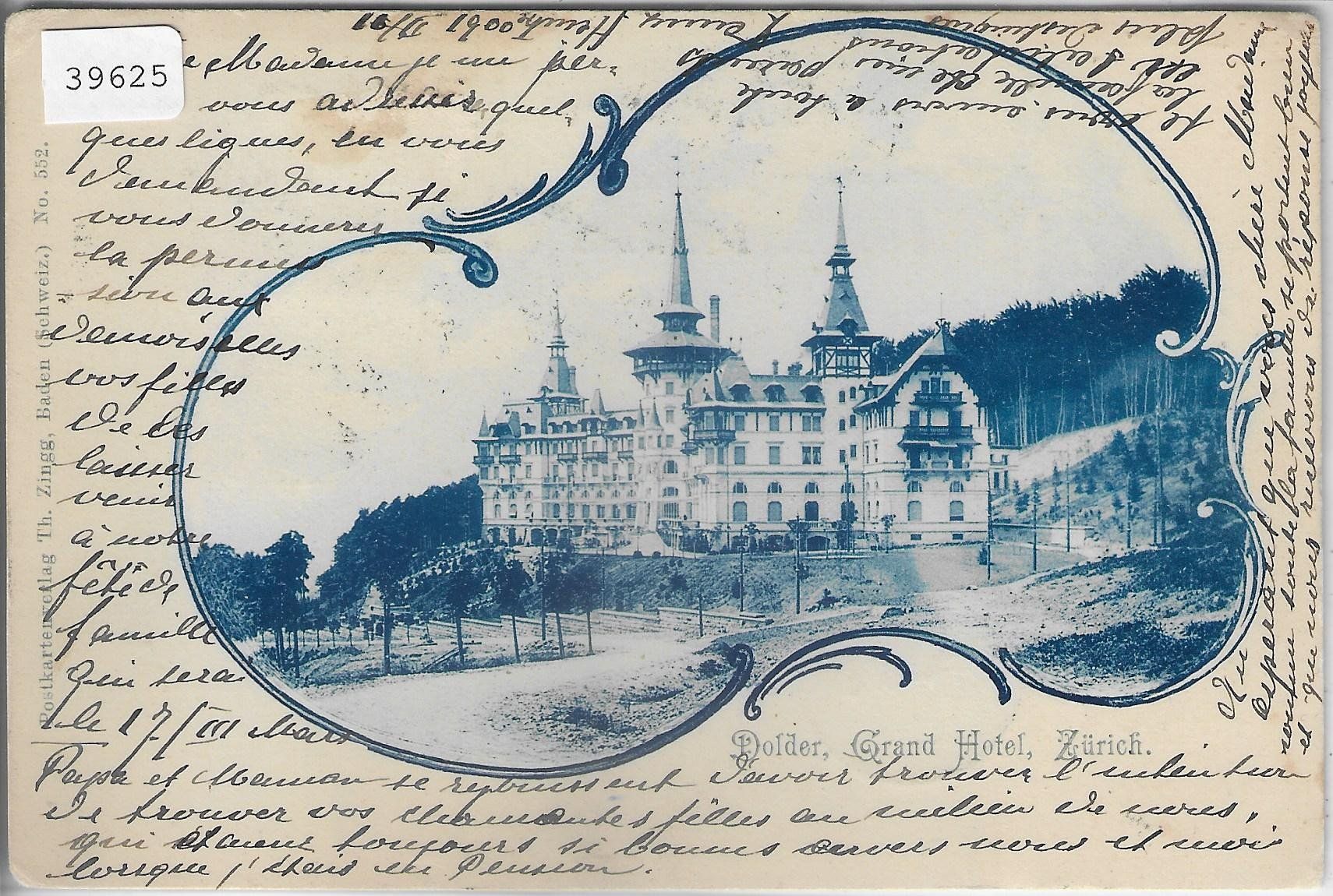 Cartoline postali: Dolder Grand Hotel - Zürich – Usato da Ettingen venduto da Kartenplanet