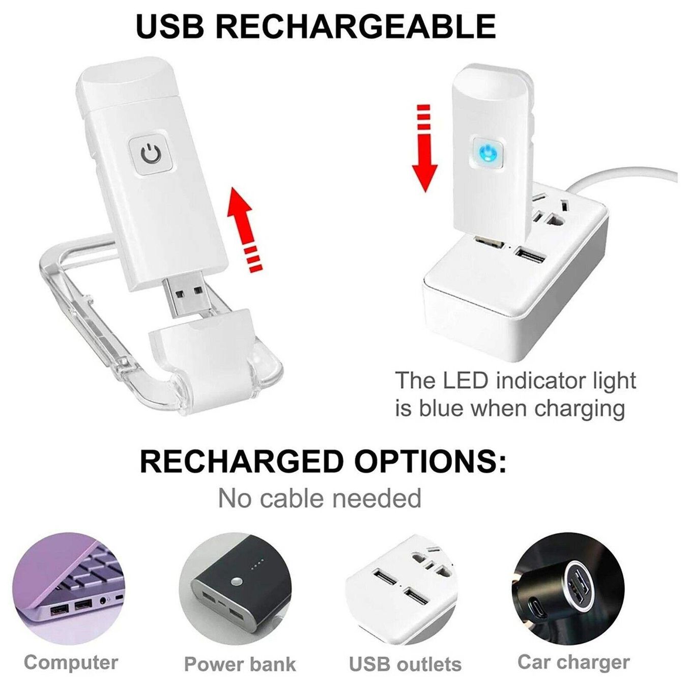 Lampade: Leselampe USB LED 3 Modi Tischlampe 2 Einstellbare Buchlampe – Nuovo (secondo la descrizione) da Thun venduto da thunshop