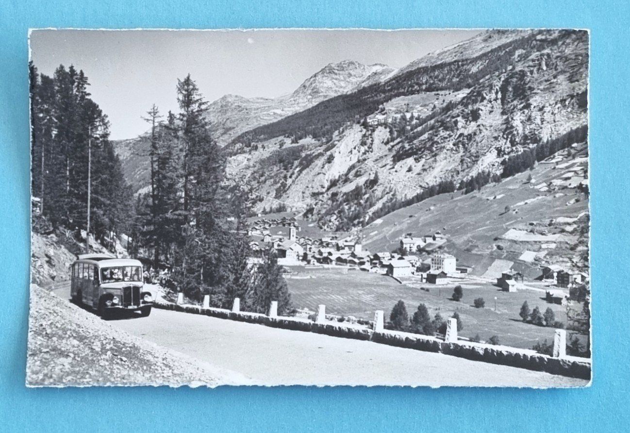 Cartoline postali: Saas Grund - Postauto nach Saas Fee – Usato da Rothrist venduto da RROENK