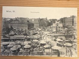 Antike Ansichtskarte Naschmarkt, Wien, ÖSTERREICH
