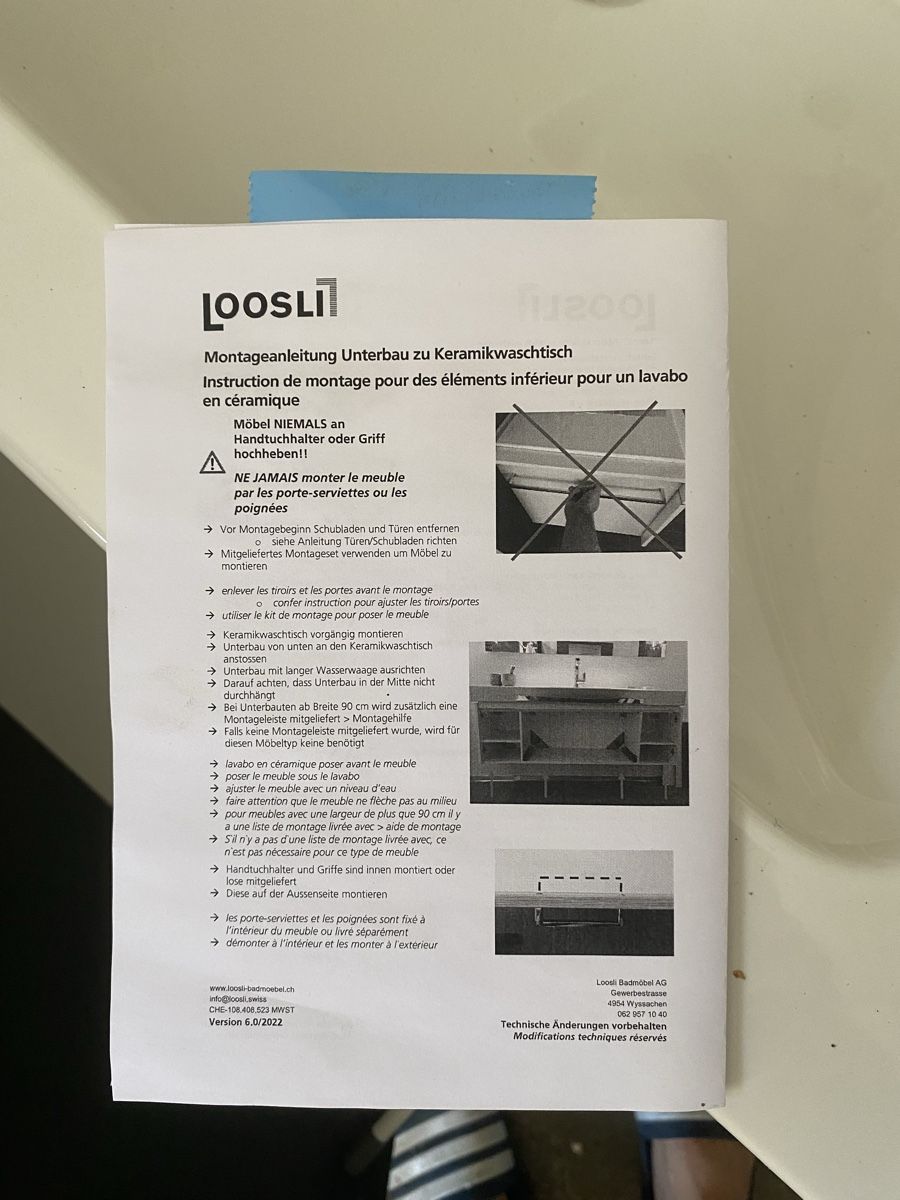 Mobili per bagno: Waschtisch Loosli mit Duravit Aufsatz – Usato da Oberarth venduto da leandro-e 4