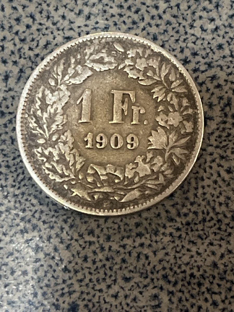 Tutti le monete: Un franc argent 1909 B – Usato da Prangins venduto da Rodard8