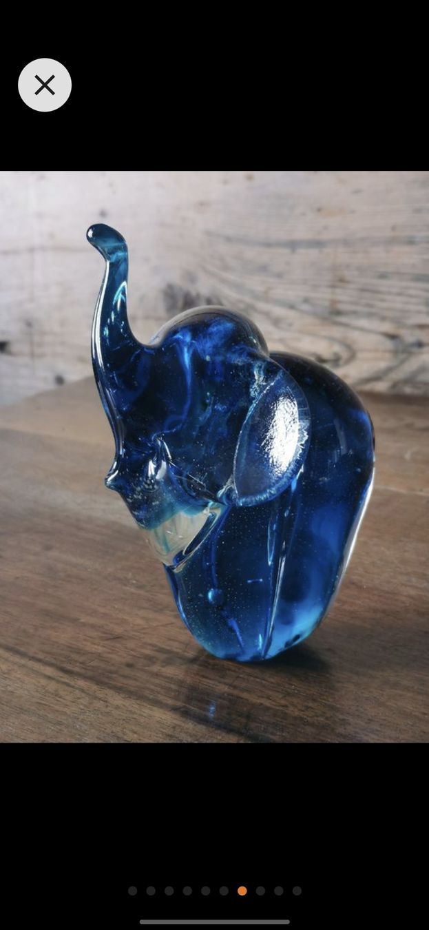 Statuette: Schöner blauer Elefant mit farbspiel – Nuovo (secondo la descrizione) da Münchenbuchsee venduto da Cori1968 5
