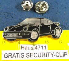 PORSCHE 911 TURBO SCHWARZ-SILBRIG PIN ENAMEL GROSSS