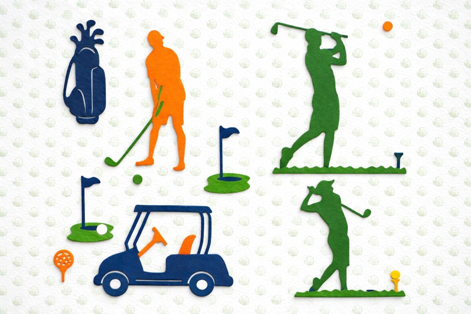 Schablonen: Neues Stanzschablonen-Set Golf – Neu und originalverpackt aus Effretikon von wenuss