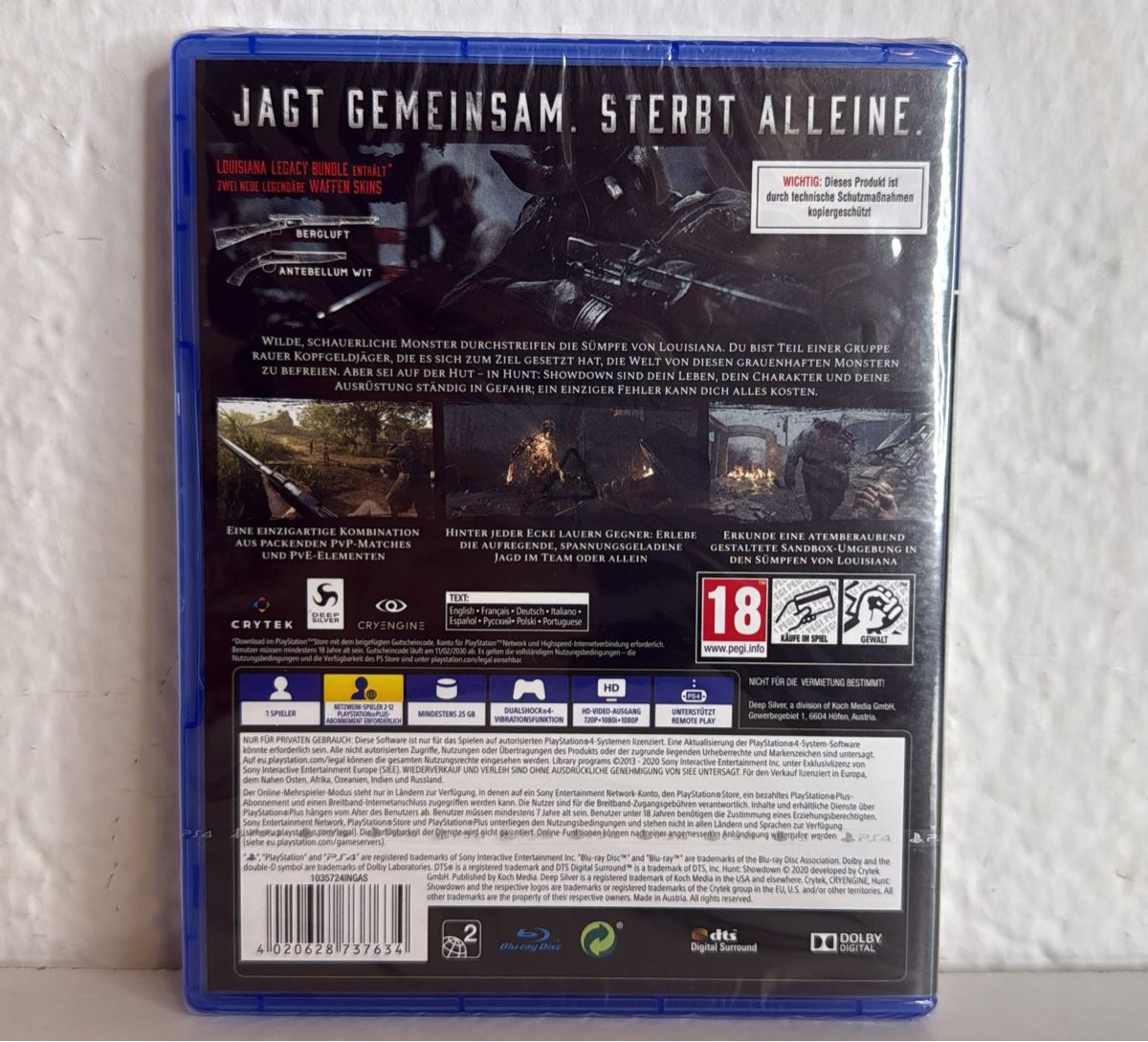 Sony Giochi: PS4/PS5 Game Hunt Showdown - BRAND NEW - UNOPENED! – Nuovo e nell'imballaggio originale da Ehrendingen venduto da bubulence 1