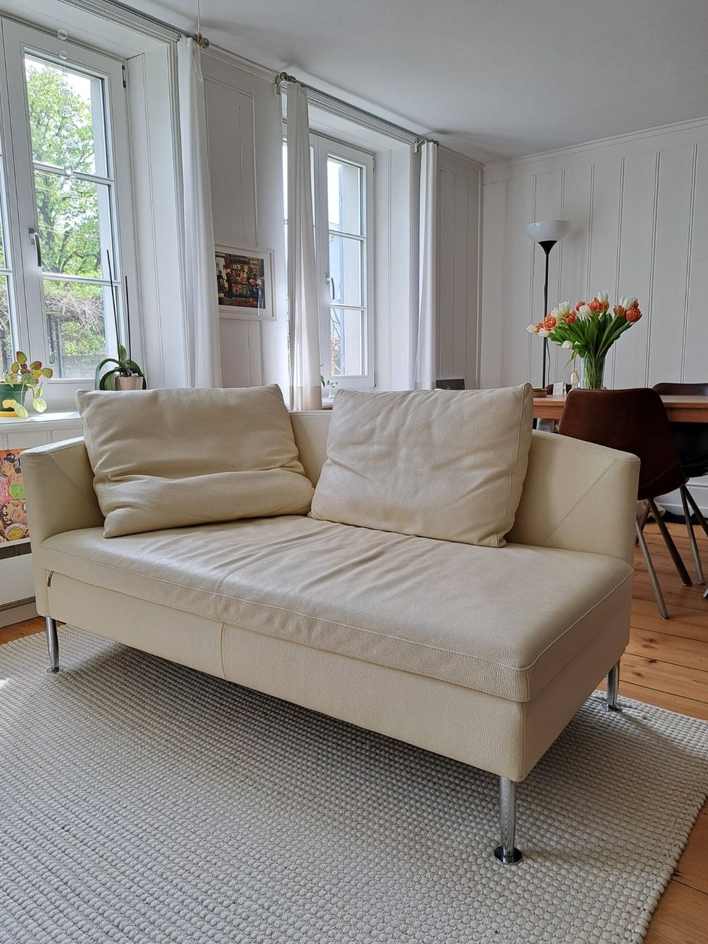 Divani: Dreipunkt Design Sofa Leder, beige – Usato da Winterthur venduto da sarahbischof