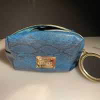 NEU: Kosmetiktasche, Necessaire mit Spiegel, petrol/ türkis