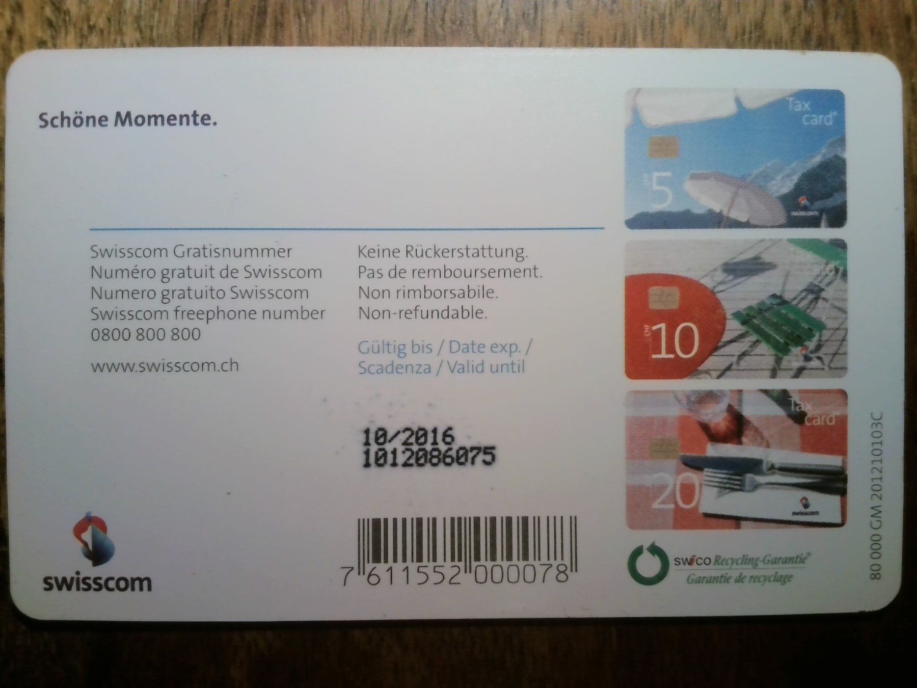 Swisscom Schede telefoniche: Carte tél Swisscom – Usato da Geneve venduto da lambo35 1