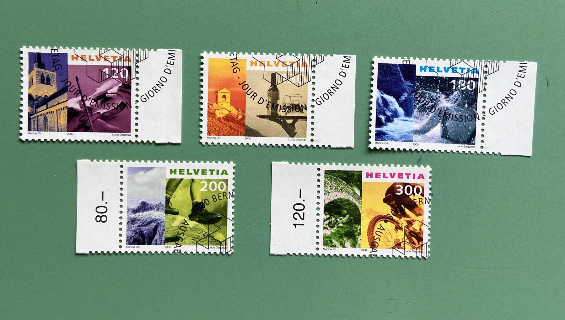 Tutti i francobolli: Schweizermarken: Freimarken. Tourismus 2000 – Usato da Münchringen venduto da Hegelime-38