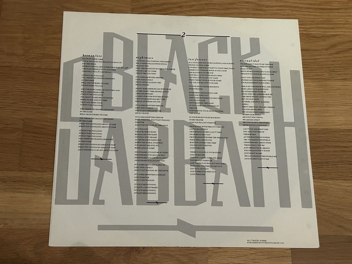 Schallplatten: Black Sabbath.  1987. the eternal idol – Gebraucht aus Faulensee von Mizuno06 3