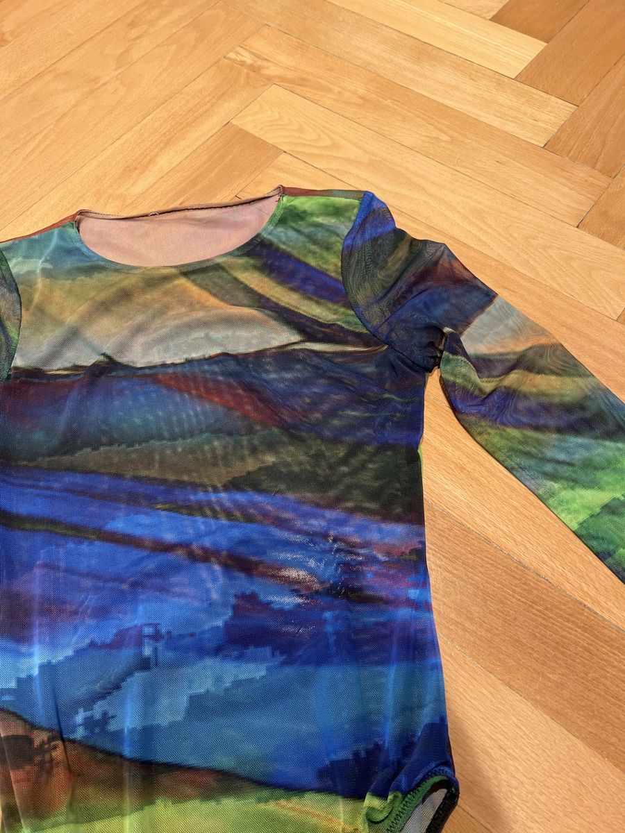 Zara Top: Zara - Bunter Transparenter Body mit Print, Grösse S - – Usato da Zürich venduto da joa_6zjc 1