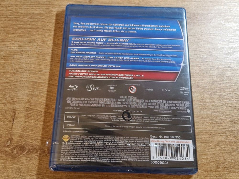 Harry Potter und die Heiligtümer des Todes 1 NEU OVP Bluray (Neu und
