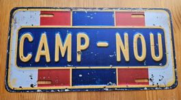 CAMP-NOU Blechschild 29,5x15 cm FC Barcelona Fan Barca FCB