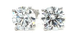 Boucles d or 4 carats en or blanc
