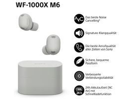 🎧 SONY WF-1000XM6 In-Ear Kopfhörer Bluetooth WEISS NEU OVP
