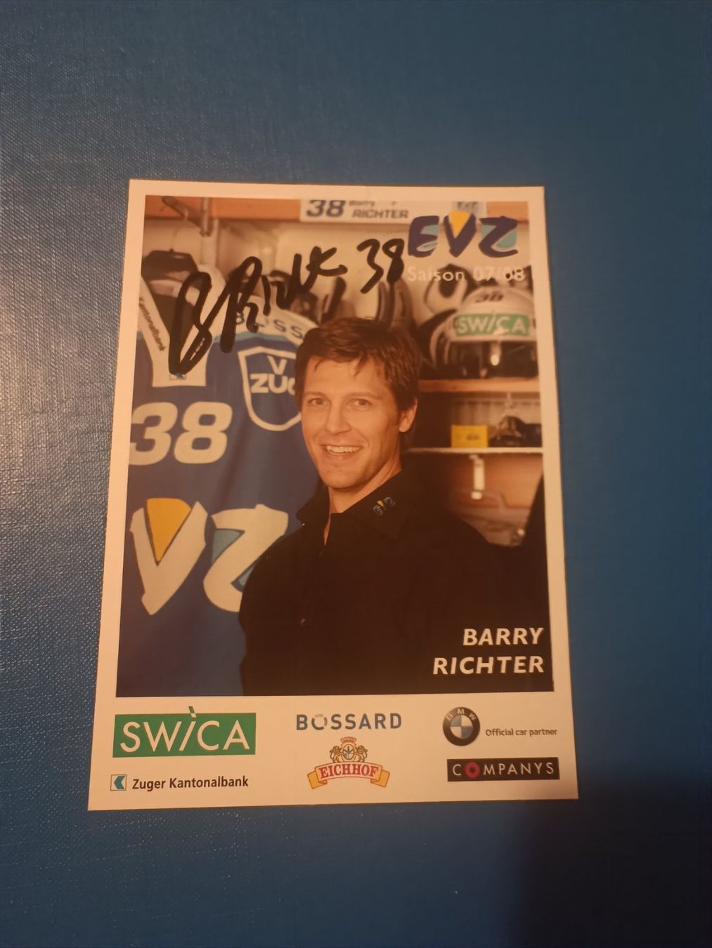 Autogramme: Barry Richter - EVZ Saison 2007/08 - Handsigniert – Gebraucht aus Menziken von Artographs