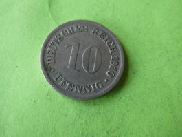 Dt. Reich 1910 F, 10 Pfennig