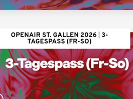 Ticket St Gallen Openair 2026 Freitag 26. -Sonntag 28.