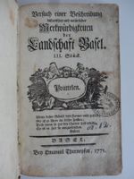 Merkwürdigkeiten der Landschaft Basel, antiker Druck 1749