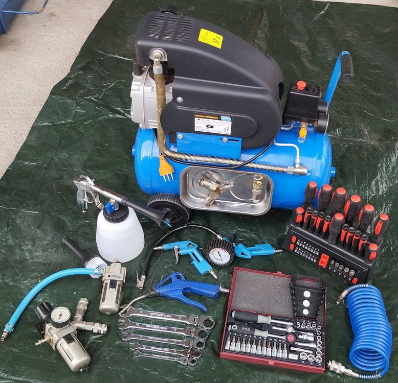 Güde Kompressor Zubehör Druckluft-Set 4-tlg. Metall 84092