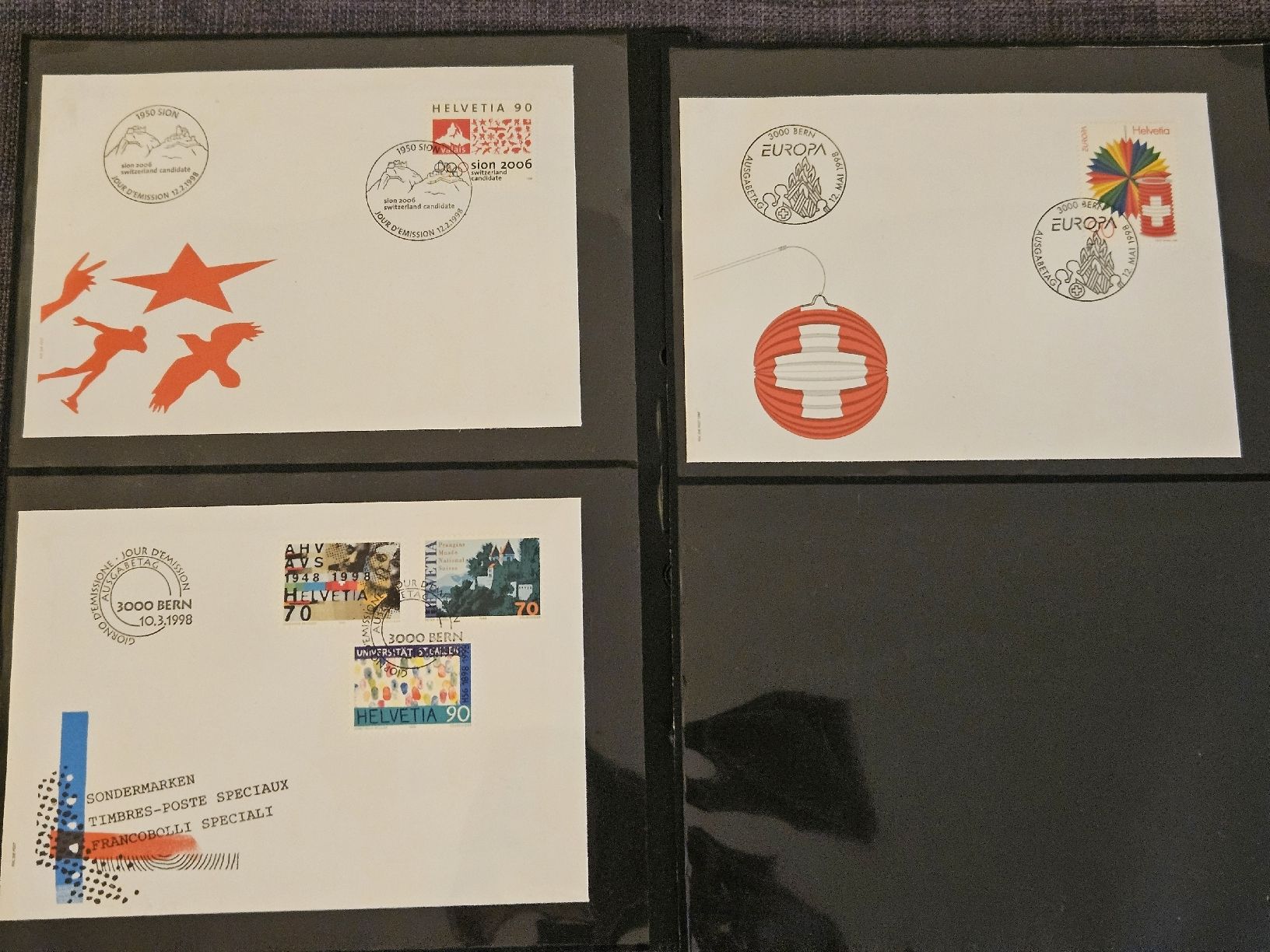 Alle Briefmarken: Sammlung FDC 1998 - 2000 / 36 Ersttagesbriefe Briefmarken – Gebraucht aus Oberdorf BL von BaldenEagle 1