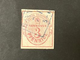 Hannover 1853, Mi 6, gestempelt, KP 450.--
