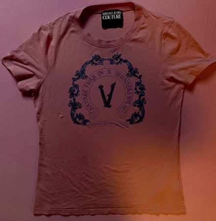 T-shirt Versace Jeans Couture – Rose – Taille XL – Top état